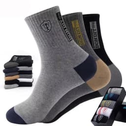 5 pairs of breathable cotton sports socks men's bamboo fiber spring, summer and autumn men's socks sweat deodorant business sock