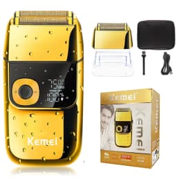 Kemei 2 in 1 Electric Shaver Men Electric Razor Rechargeable Beard Shaver Floating Hair Trimmer Face Care Beard Shaving Machine