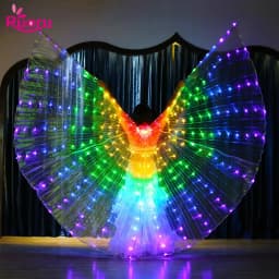 Ruoru Alas Angle LED Wings Adult Children Costume Cape Circus Led Light Luminous Costumes Party Show Led Isis Wings Dancewear