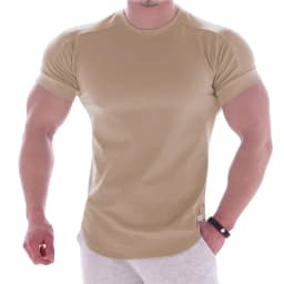 2024 Summer Sports T Shirt Men Gyms Short Sleeve Fitness T-Shirt Male Quick-Dry Workout Outdoor Tight Tees Tops Men Sportswear