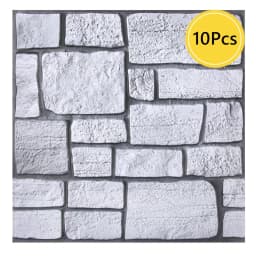 1/10pcs 3D Faux Stone Wall Panels Peel and Stick Wall Tiles Decorative 3D Wall Sticker Self-adhesive Wall Tile Sticker