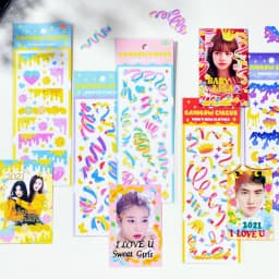 KPop Stickers Galore: The Ultimate Collection of Cute Aesthetic & Sparkly Korean Stickers for Toploader Deco Journaling & More
