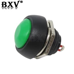 6piece Mini 12mm Waterproof Momentary On/off Push Button Round Switch Pbs-33b Kit White Black Red Yellow Blue Green