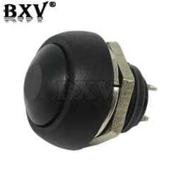 6piece Mini 12mm Waterproof Momentary On/off Push Button Round Switch Pbs-33b Kit White Black Red Yellow Blue Green