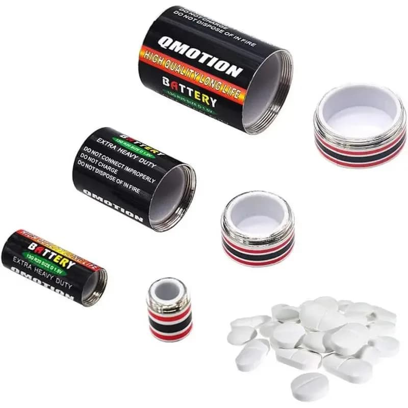 Portable Hidden Storage Dry Cell Battery Empty Case Sight Secret Hide Cash Jewelry Pills For Travel Outdoor Money Safe