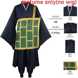 Geto Suguru Cosplay Costume Black Blue Kimono School Uniform Anime Clothe Halloween Costumes For Women Man