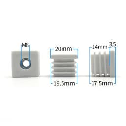 10 or 5pcs M5 M6 M8 Plastic Square Pipe Plugs with Nut Hole Blanking End Inserts Caps Pipe Cover Furniture Leg Feet Tube Plug