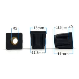 10 or 5pcs M5 M6 M8 Plastic Square Pipe Plugs with Nut Hole Blanking End Inserts Caps Pipe Cover Furniture Leg Feet Tube Plug