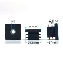 10 or 5pcs M5 M6 M8 Plastic Square Pipe Plugs with Nut Hole Blanking End Inserts Caps Pipe Cover Furniture Leg Feet Tube Plug