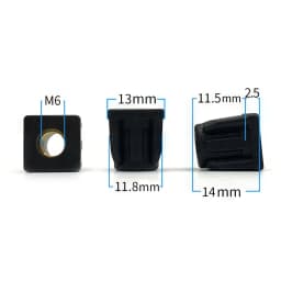 10 or 5pcs M5 M6 M8 Plastic Square Pipe Plugs with Nut Hole Blanking End Inserts Caps Pipe Cover Furniture Leg Feet Tube Plug
