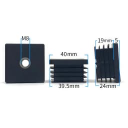 10 or 5pcs M5 M6 M8 Plastic Square Pipe Plugs with Nut Hole Blanking End Inserts Caps Pipe Cover Furniture Leg Feet Tube Plug