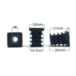 10 or 5pcs M5 M6 M8 Plastic Square Pipe Plugs with Nut Hole Blanking End Inserts Caps Pipe Cover Furniture Leg Feet Tube Plug