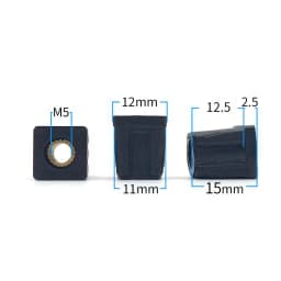 10 or 5pcs M5 M6 M8 Plastic Square Pipe Plugs with Nut Hole Blanking End Inserts Caps Pipe Cover Furniture Leg Feet Tube Plug