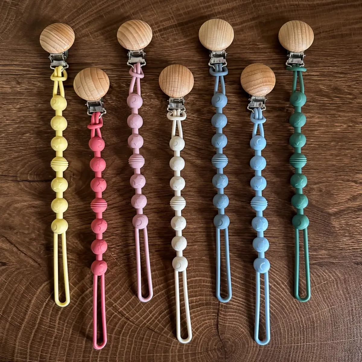Baby Pacifier Clips Integrated silicone baby pacifier chain Teether Teething Toys Dummy Clip Holder Chain Clip Baby Gift