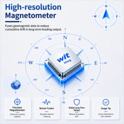 Bluetooth 5.0 Accelerometer Sensor 50m Range WT9011DCL Gyroscope Angle Sensor Electronic Compass Magnetometer Inclinometer