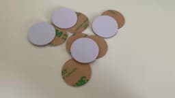 Writable RFID 125khz Rewritable T5577 Sticker Coin Adhesive Back Dia 25mm Thickness 1mm