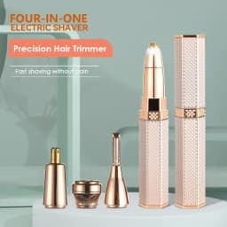 4 In 1 Facial Electric Shaver For Women Eyebrow Trimmer Body Epilator Rechargeable Painless Eyebrow Nose Bikini Hair Epilator