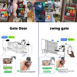 WIFI Garage Door Opener Gate Receiver 2CH 433mhz Universal Fixed Rolling Code Multi Brand Controller Switch Works with Tuya
