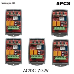 WIFI Garage Door Opener Gate Receiver 2CH 433mhz Universal Fixed Rolling Code Multi Brand Controller Switch Works with Tuya