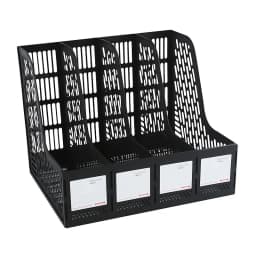 1 pcs, thickened, quadruple file bar, desktop file shelving, storage box, pen holder frame, file box, office supplies