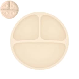 Silicone Baby Sucker Silicone Dining Plate Rice Spoon Set Cute Cartoon Children Dishes Smile Face Baby Tableware Retro Kid Bowl