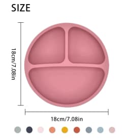 Silicone Baby Sucker Silicone Dining Plate Rice Spoon Set Cute Cartoon Children Dishes Smile Face Baby Tableware Retro Kid Bowl