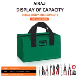AIRAJ Tool Bag Large Capacity Thickened Wear-Resistant Oxford Cloth Multifunctional Portable Electrician Storage Bag