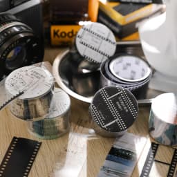 25mm*2m Vintage Film PET Tapes DIY Scrapbooking Collage Stationery Decor Journalling Materials Adhesive Labels Tapes