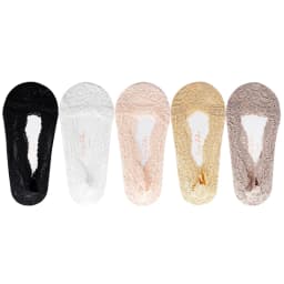 5 Pairs/Lot Socks Women's Ankle Short No-Show Invisible Foot Summer Thin Cotton Set White Low Cut Boat Lace Silicone Non-Slip