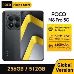 【World Premiere】POCO M8 Pro 5G Smartphone Global Version Snapdragon 7s Gen 4 6.83" 1.5K 120Hz display 6500mAh battery 100W NFC
