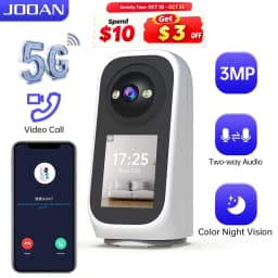 JOOAN 3MP PTZ 5G Wifi Camera HD 2.8” Touch Screen Baby Monitor Color Night Two Way Audio Wireless Smart Home Security Camera
