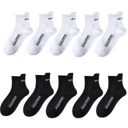 10/20Pairs High Quality Men's Socks Casual Breathable Cotton Man Run Sports Socks Spring Autumn Male Sox Gifts Plus Size 38-45