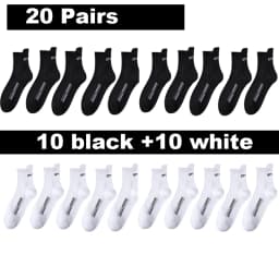10/20Pairs High Quality Men's Socks Casual Breathable Cotton Man Run Sports Socks Spring Autumn Male Sox Gifts Plus Size 38-45
