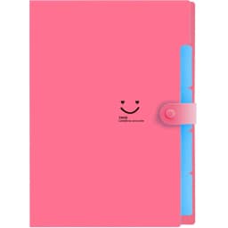 A4 Multi-Layer Folder Dutton File Bag File Bag Candy Color Five Grid Organ Bag Large Capacity Korean Simple Office Stationery