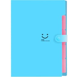 A4 Multi-Layer Folder Dutton File Bag File Bag Candy Color Five Grid Organ Bag Large Capacity Korean Simple Office Stationery