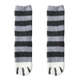 Kawaii Cartoon White Socks for Women Cute 3d Dog Cat Paw Pattern Female Fleece Warm Funny Socks Home Floor Sleeping