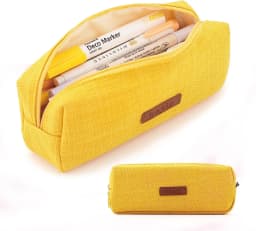 Canvas Pencil Case Student Pouch Coin Cosmetic Bag Office Stationery Organizer For Teen Girl Boy School Supplies