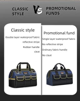 AIRAJ 1680D Multifunctional Tool Bags Oxford Cloth Electrician Bags Waterproof and Wear-Resistant High Capacity Storage Bags