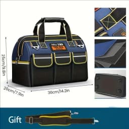 AIRAJ 1680D Multifunctional Tool Bags Oxford Cloth Electrician Bags Waterproof and Wear-Resistant High Capacity Storage Bags
