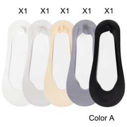 5 Pairs/ Lot Woman Socks New Summer Ultrathin Solid Color Invisible No Show Socks Set Breathable Anti-slip Socks Slippers Casual