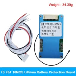 BMS 7S 24V 15A 20A 25A Li-ion Lmo Ternary Lithium 18650 Battery Charger Protection Board Balance And NTC Temperature Protect