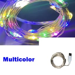 3/10/20M USB LED String Lights Copper Silver Wire Garland Light Waterproof Fairy Lights For Christmas Wedding Party Decoration