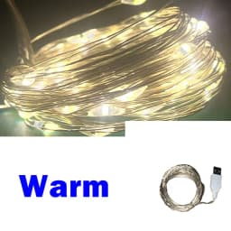 3/10/20M USB LED String Lights Copper Silver Wire Garland Light Waterproof Fairy Lights For Christmas Wedding Party Decoration