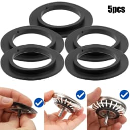 5 PCS Rubber Seal Washer Gasket For Franke Basket Strainer Plug For 78 79 80 82 83 Mm Kitchen Sink Drain Rubber Gasket Seals