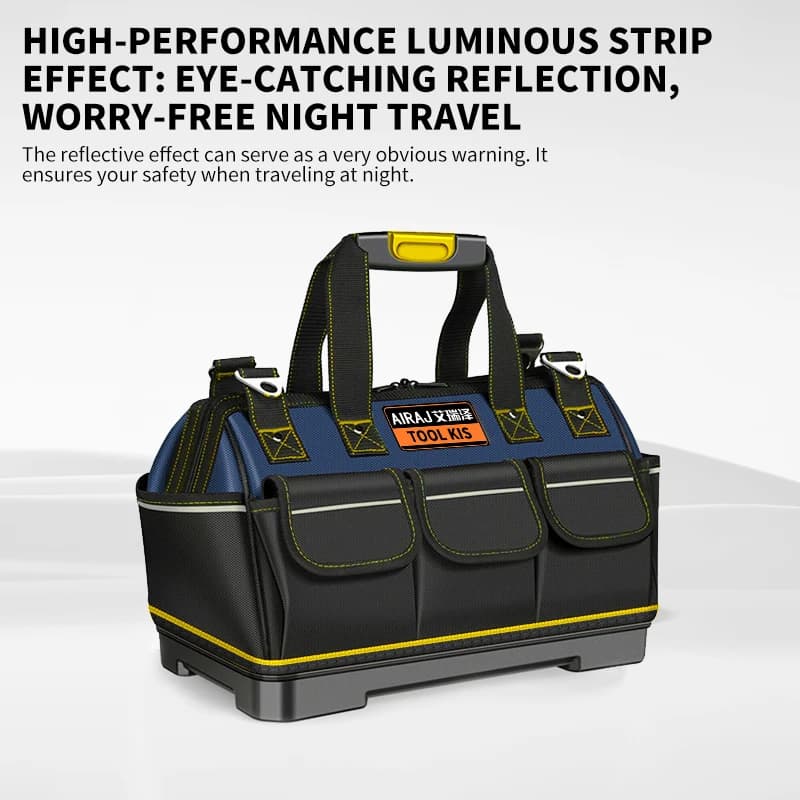AIRAJ Tool Bag Electrician Instrumentation Work Bag Organizer Wrench Set Storage Tool Bags Professional Heavy Duty Tool Bag Belt