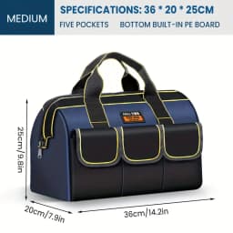 AIRAJ Tool Bag Electrician Instrumentation Work Bag Organizer Wrench Set Storage Tool Bags Professional Heavy Duty Tool Bag Belt