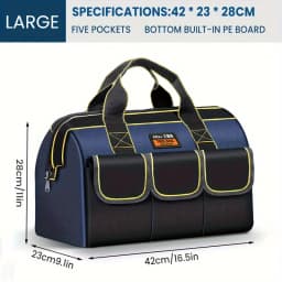 AIRAJ Tool Bag Electrician Instrumentation Work Bag Organizer Wrench Set Storage Tool Bags Professional Heavy Duty Tool Bag Belt