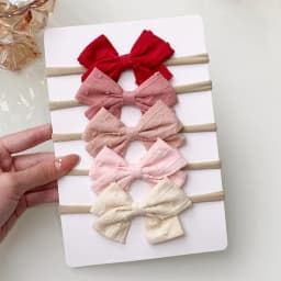 4/5/6Pcs/Set Solid Color Kids Headwear Elastic Hair Bands for Baby Cute Ribbon Bowknot Headband Infant Girls Hair Accessories