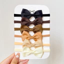 4/5/6Pcs/Set Solid Color Kids Headwear Elastic Hair Bands for Baby Cute Ribbon Bowknot Headband Infant Girls Hair Accessories