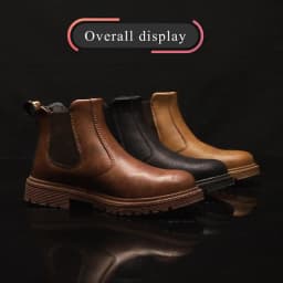 Men Lerther Work Boots Indestructible Safety Shoes Men Steel Toe Puncture-Proof Work Sneakers Male Work Shoes